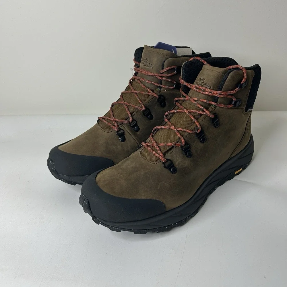 Jack Wolfskin Terraventure Waterproof Mid Mens 14 Hiking Boots Brown Work Boot